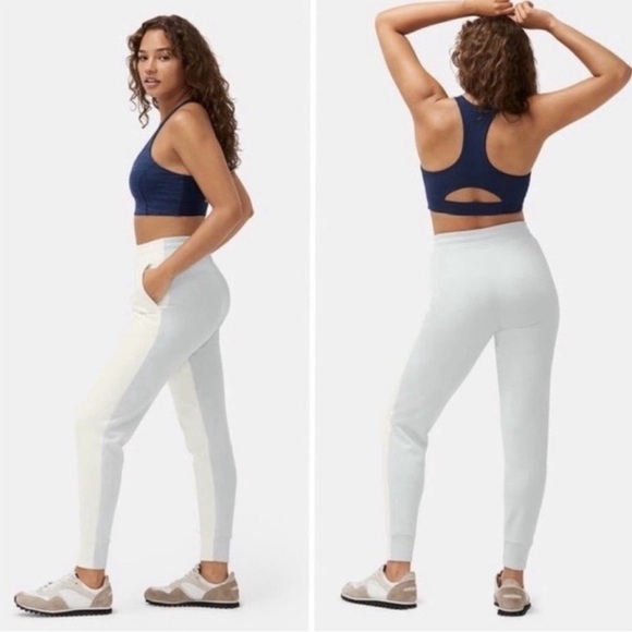 *NWT* Outdoor Voices Soft Cotton Jogger Dove Blue Bone Color Block Size XS - Picture 10 of 11